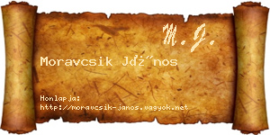 Moravcsik János névjegykártya