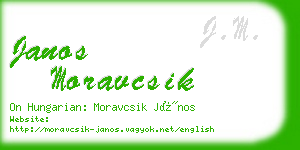janos moravcsik business card